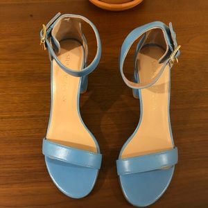 Stuart Weitzman Blue Nearlynude sandal. New.